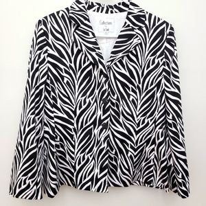 Collections for Lesuit zebra print blazer size 10p